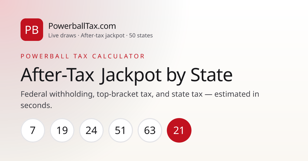 Powerball Tax by State: Interactive Take-Home Map | PowerballTax.com